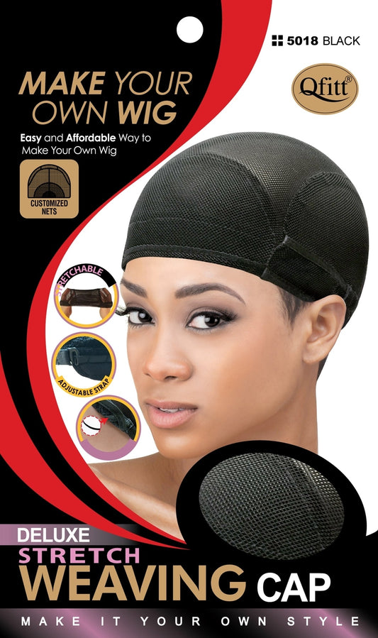 Qfitt Deluxe Stretch Weaving Cap - 5018 Black