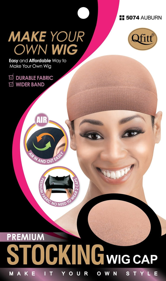 Qfitt Premium Stocking Wig Cap #5074 Auburn