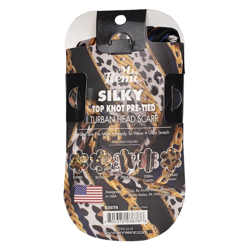 Ms. Remi Silky Top Knot Pre-Tied Turban Head Scarf - Assorted #3678