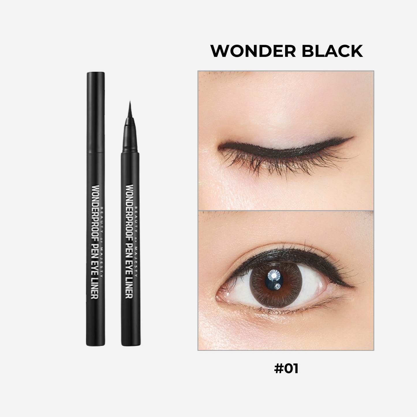 B.O.M Wonderproof Pen Eye Liner - Wonder Black