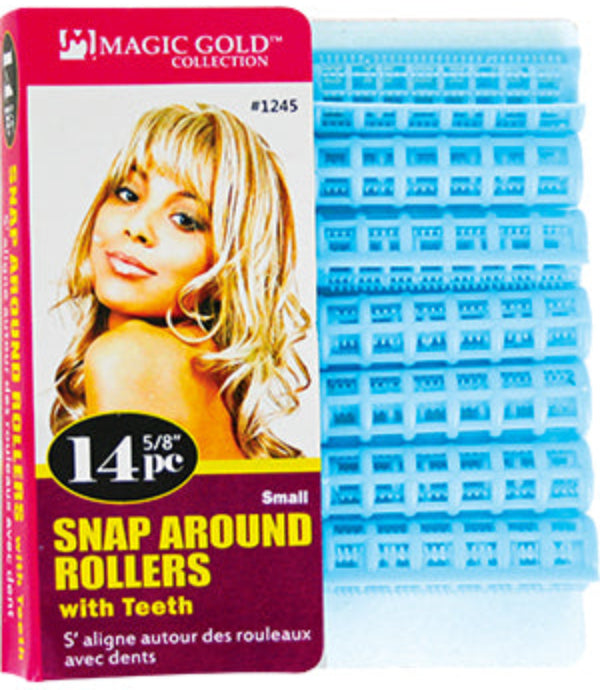 Magic Gold Snap Around Rollers w/ Teeth Small #1245