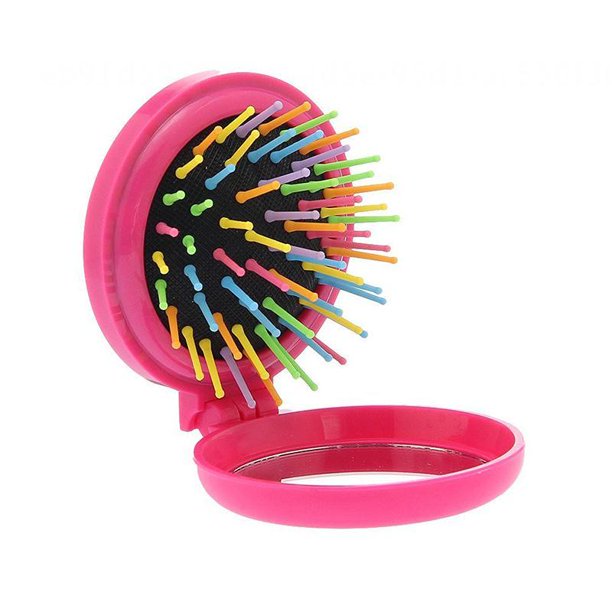 Pocket Hair Brush w/ Mirror