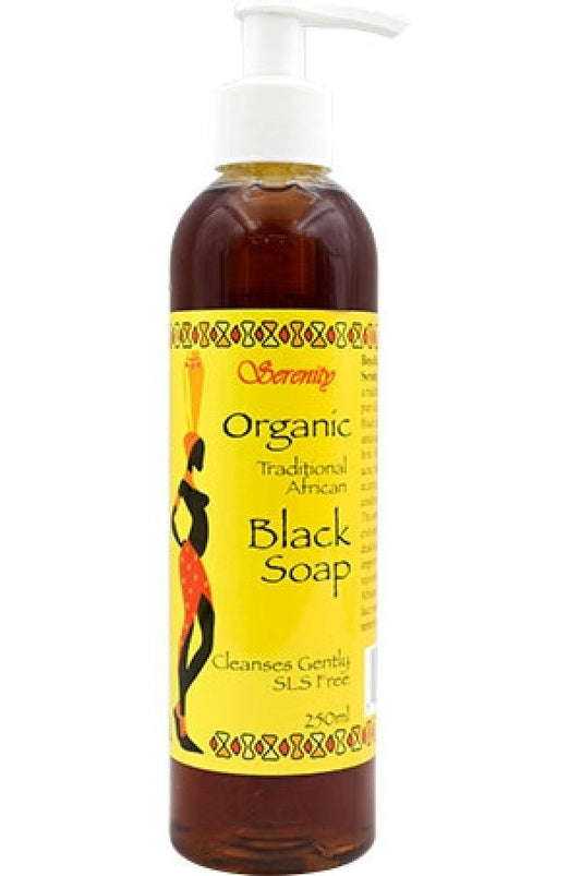 Serenity Organic Liquid Black Soap 250ml - Beautiful Black Hair