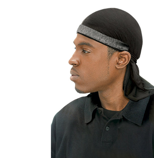 WaveBuilder Sweatband Du Rag #196 Black