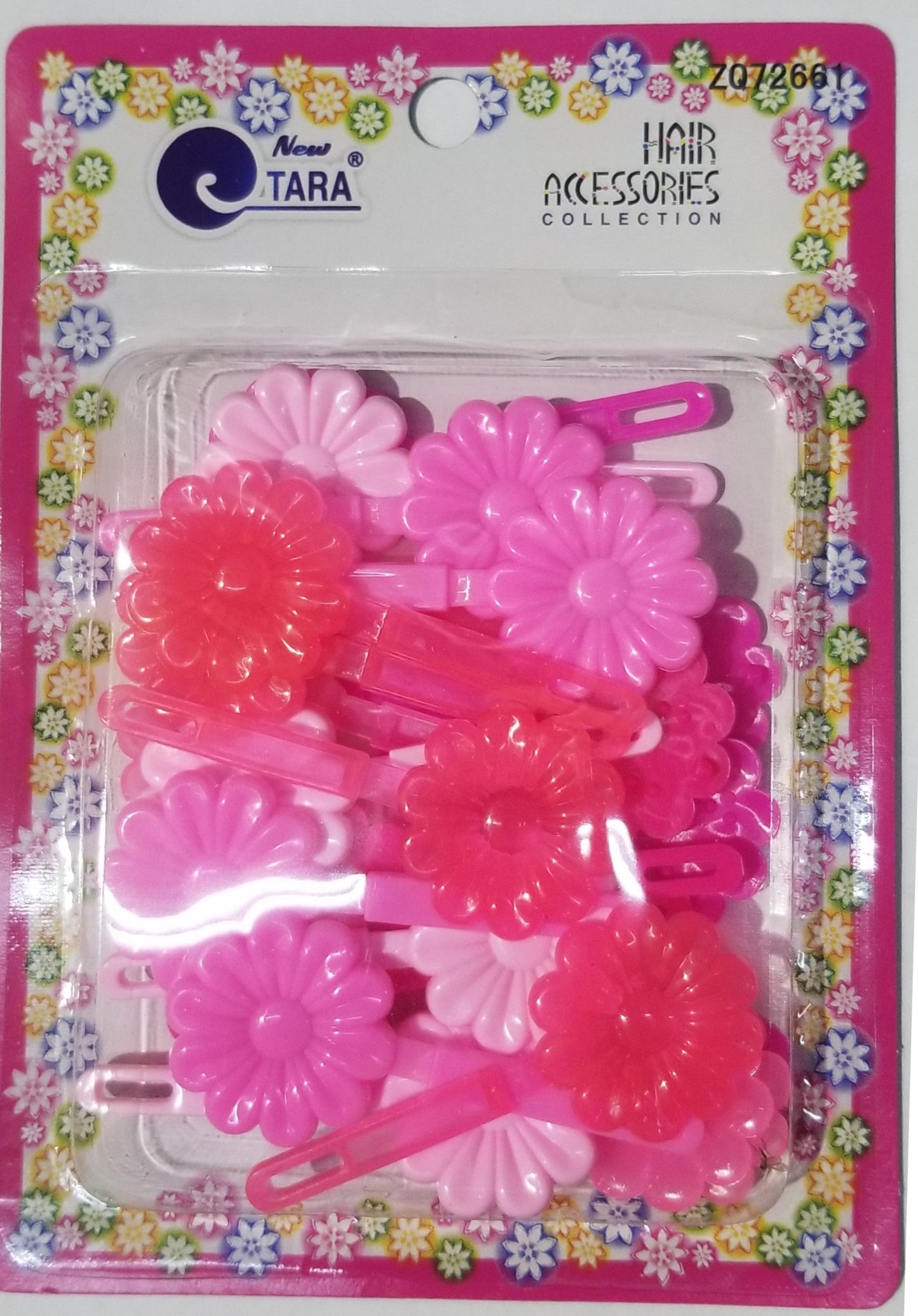 Tara Hair Barrettes - Flowers Pink Assorted #ZQ72661