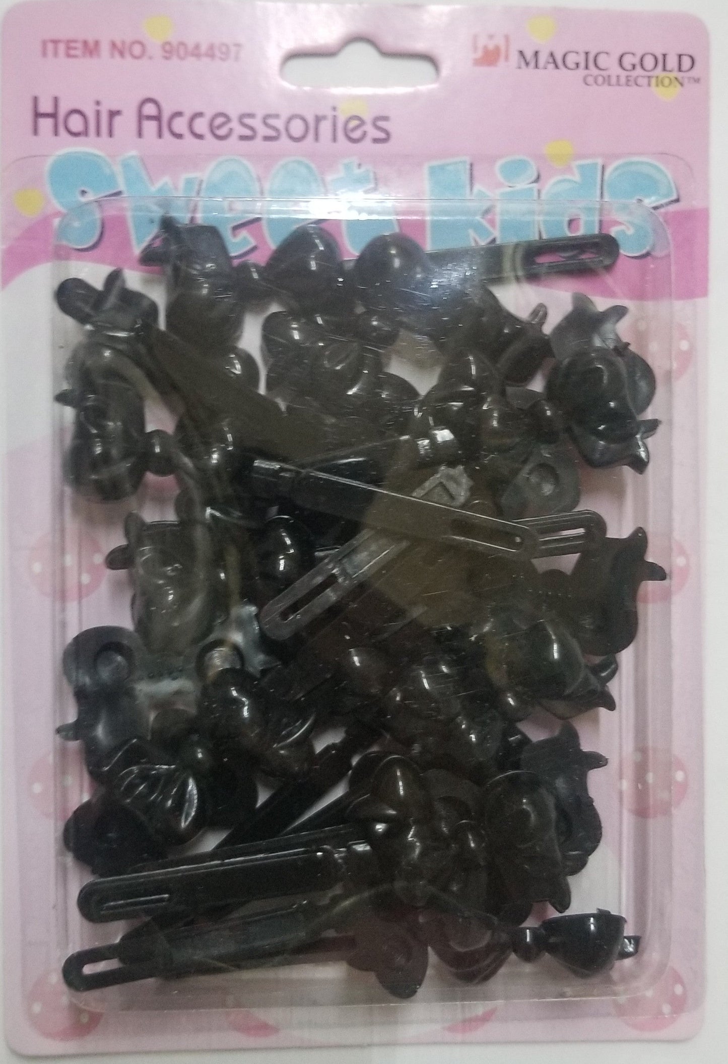 Sweet Kids Hair Barrettes - Ribbon #2 Black #2009