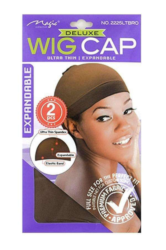 Magic Collection Stocking Wig Cap 2psc - #2225 Light Brown - Beautiful Black Hair