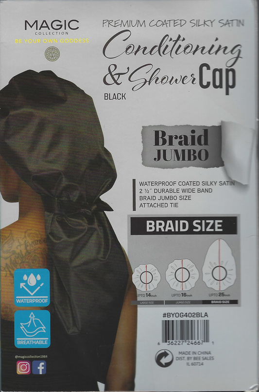 Magic Collection Conditioning & Shower Cap #BYOG402BLA Black