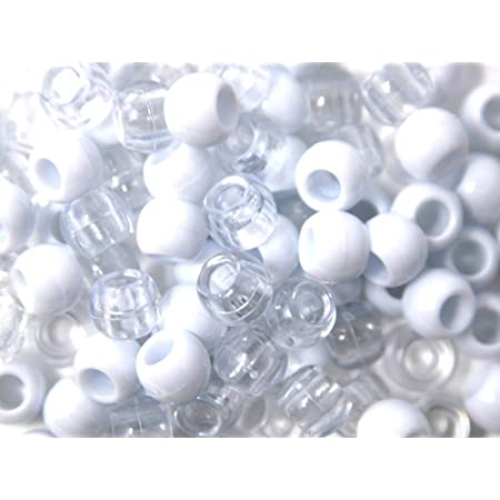 Tara Hair Beads - White & Clear #72665