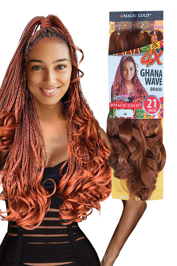 Magic Gold 4X Ghana Wave Braid 21"