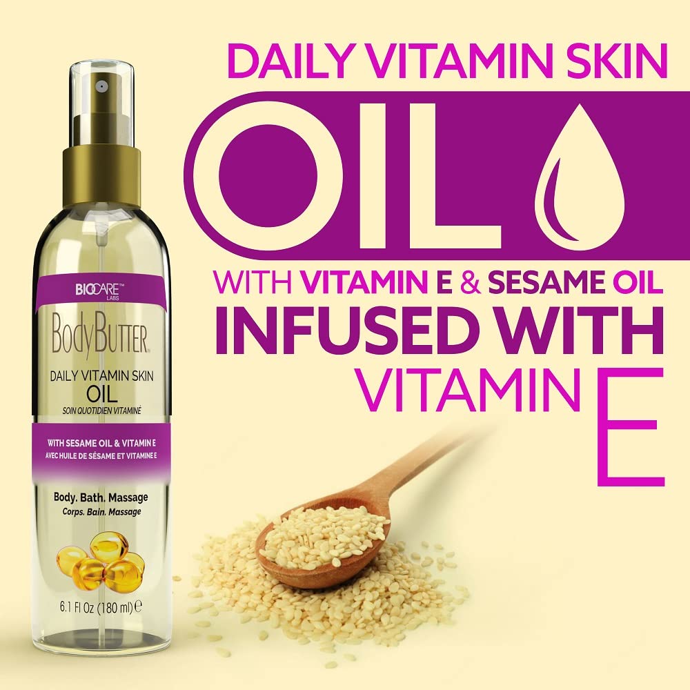 BioCare BodyButter Daily Vitamin Skin Body Oil w/ Sesame Oil & Vitamin E