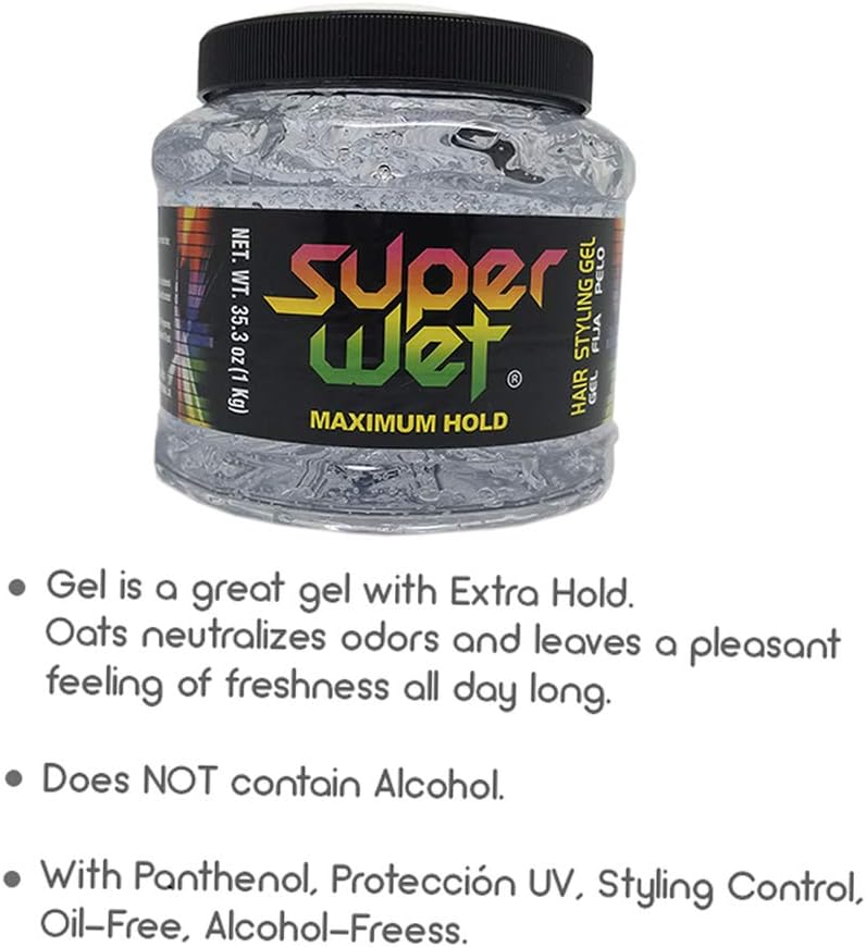 Super Wet Maximum Hold Hair Styling Gel - Clear