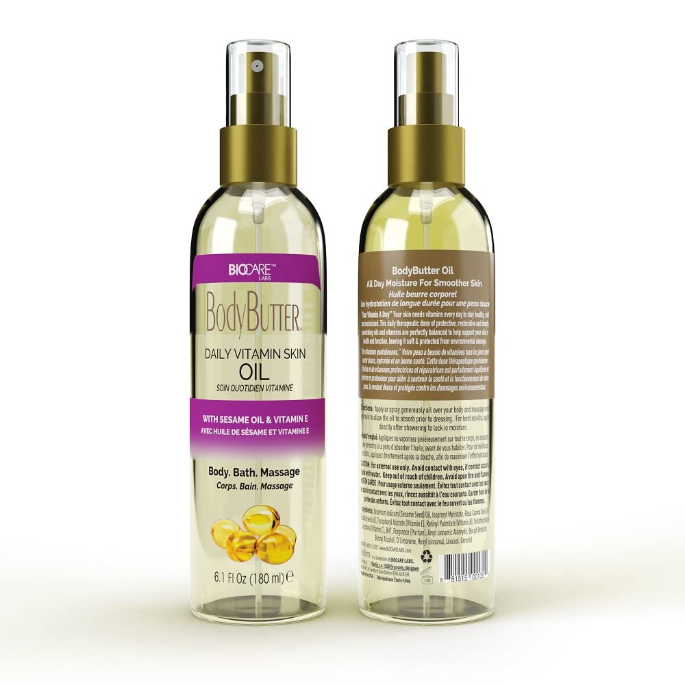 BioCare BodyButter Daily Vitamin Skin Body Oil w/ Sesame Oil & Vitamin E