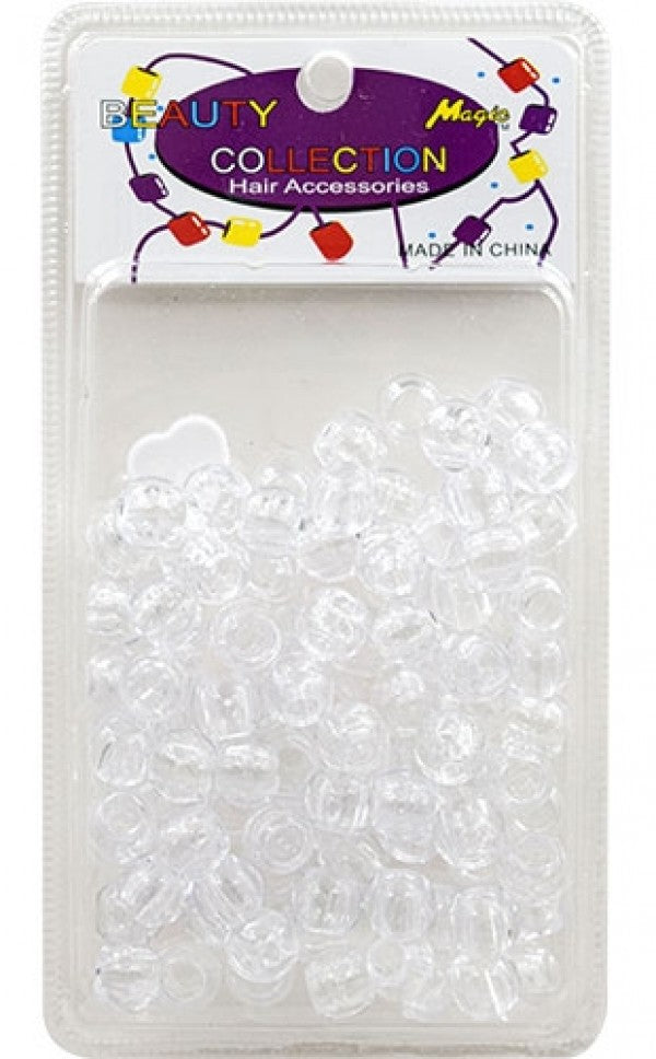 Beauty Collection Round Medium Hair Beads - Crystal Jumbo Pack #TONCLE