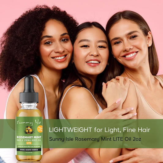 Sunny Isle Rosemary Mint Hair & Strong Roots Oil - Lite