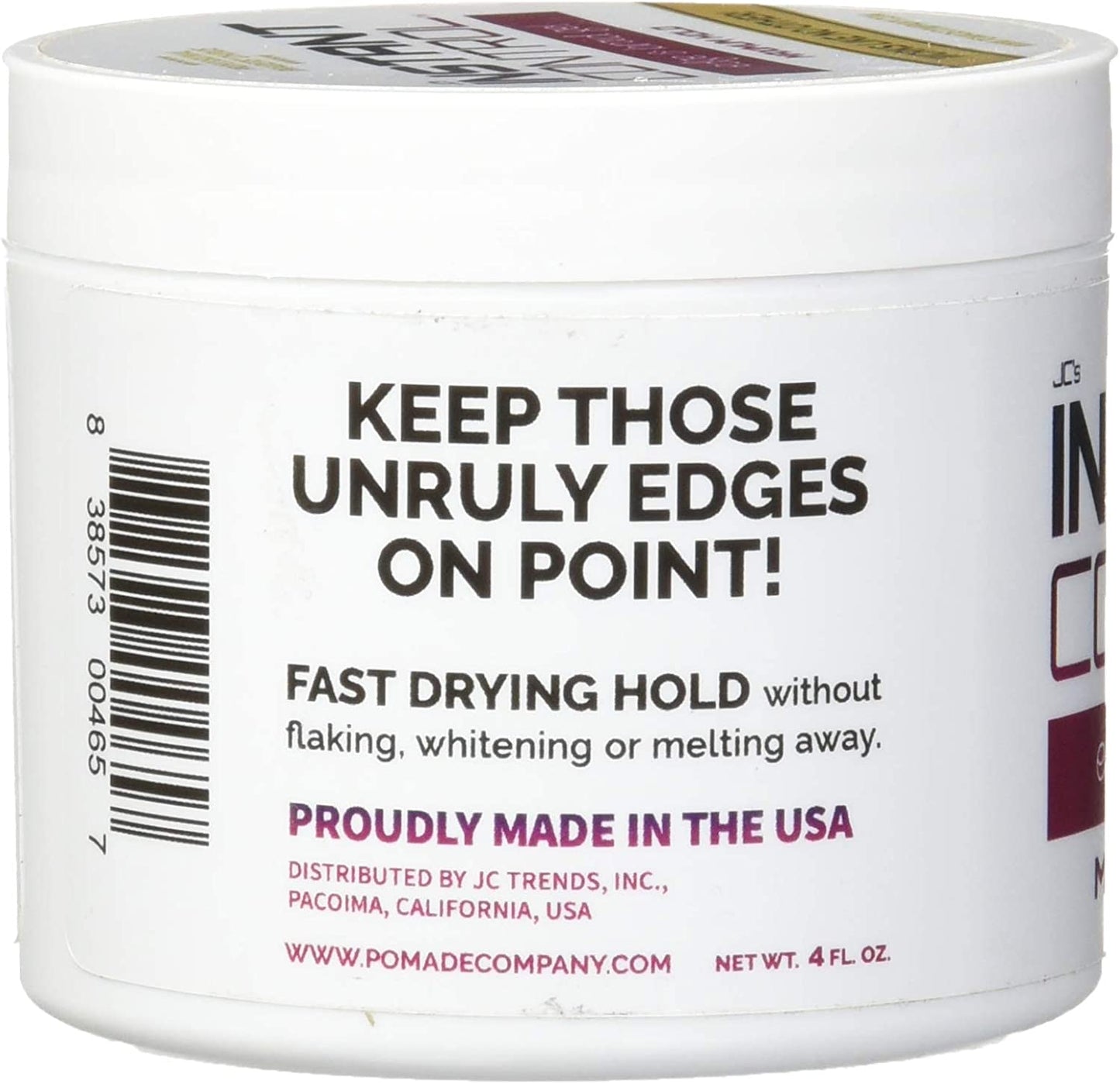 JC's Instant Control Edge & Braid Gel Maximum Hold 4oz