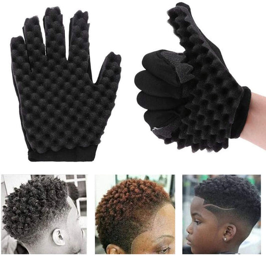 Magic Gold Hair Curling Sponge Brush Glove