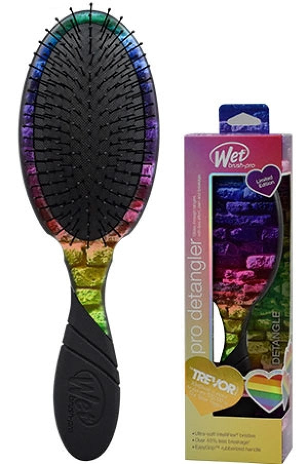 Wet Brush Pro Detangler Pride Collection - Rainbow Brick - Beautiful Black Hair