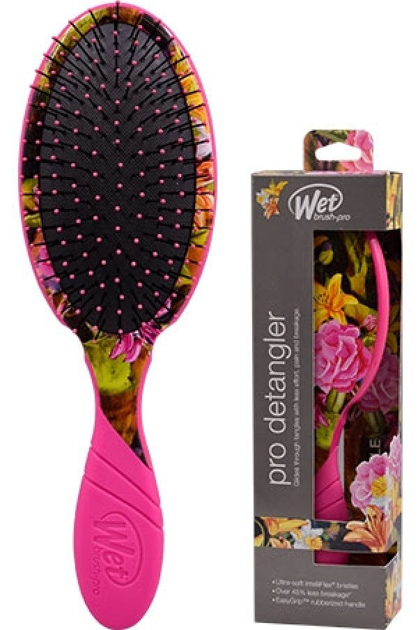 Wet Brush Pro Detangler Hyper Floral Collection - Pink - Beautiful Black Hair