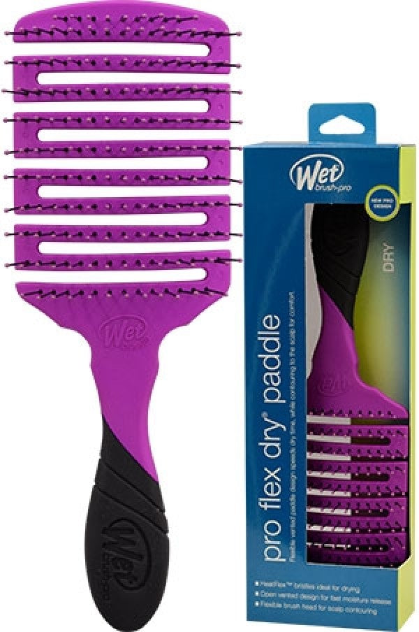 Wet Brush Pro Flex Dry Paddle Brush - Purple - Beautiful Black Hair