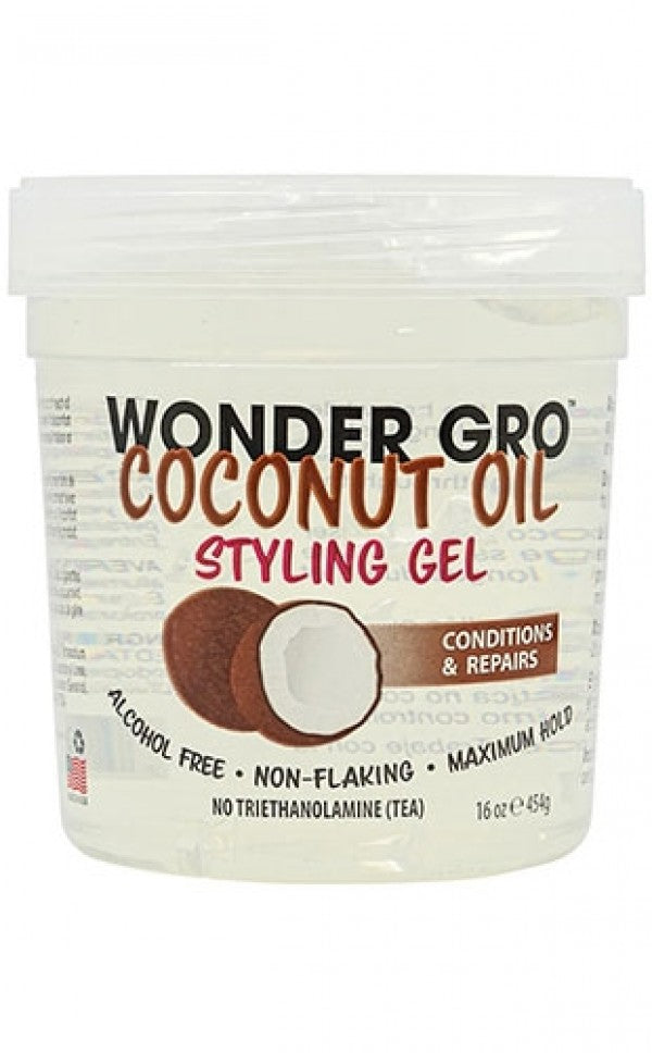 Wonder Gro Coconut Oil Styling Gel - Beautiful Black Hair