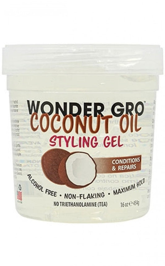 Wonder Gro Coconut Oil Styling Gel - Beautiful Black Hair