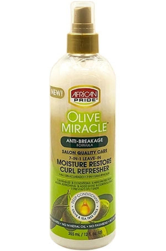 African Pride 7-in-1 Leave-In Moisture Restore Curl Refresher - Beautiful Black Hair