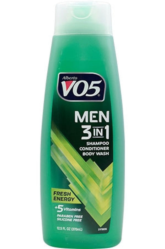 VO5 Men's 3-in-1 Fresh Energy Shampoo - Beautiful Black Hair