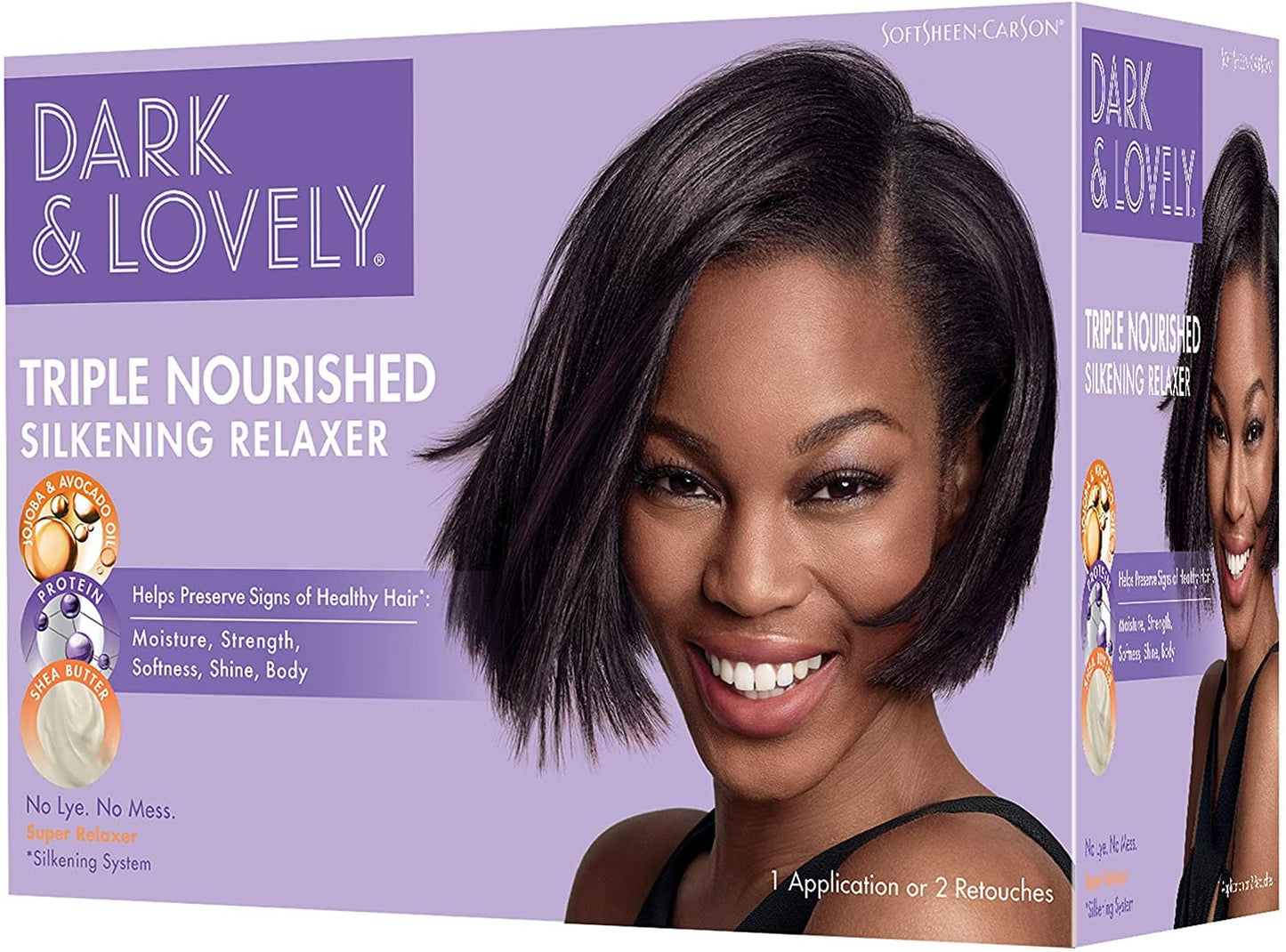 Dark & Lovely Triple Nourished Silkening No-Lye Relaxer - Super