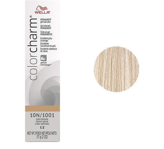 Wella Color Charm Gel Permanent Hair Color - 1001/10N Satin Blonde