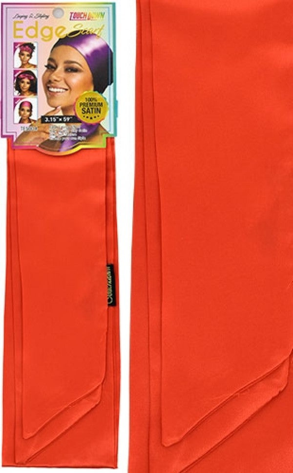 Touch Down Edge Scarf - Plain Hot Orange