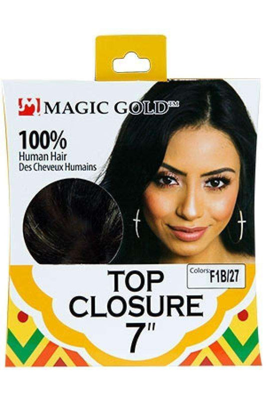100% Human Hair Top Hair Closure 7" - Beautiful Black Hair