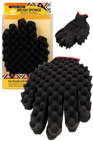 Magic Gold Hair Curling Sponge Brush Glove
