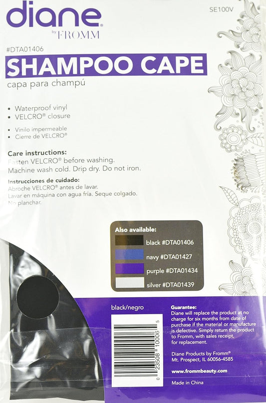 Diane Shampoo Cape 36"x54" - Black