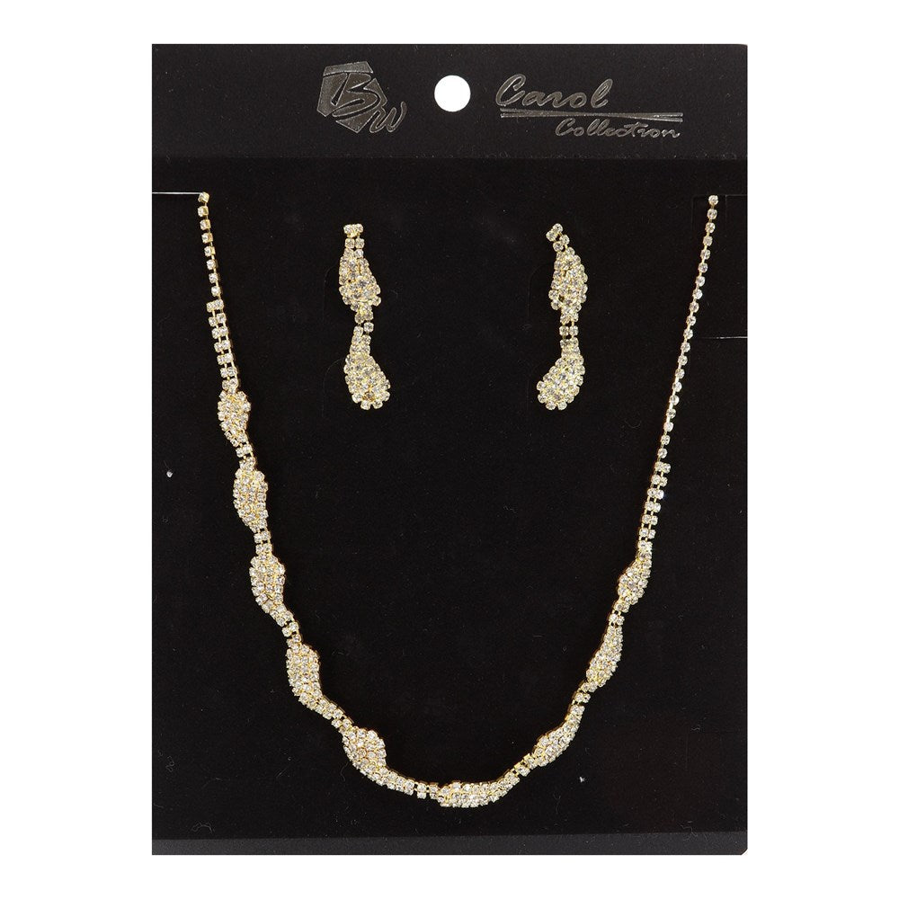 Necklace & Earring Set #289 Gold