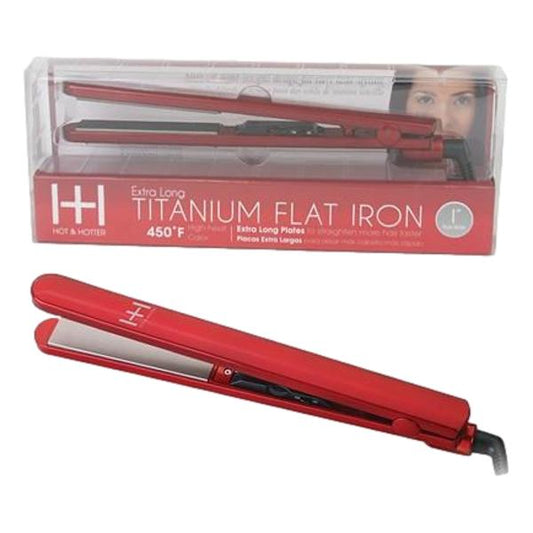 Hot & Hotter Extra Long Titanium Flat Iron 1" #5894