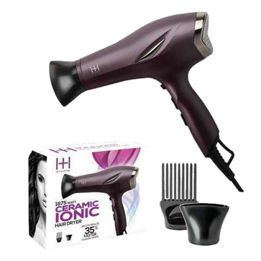 Hot & Hotter Ceramic Ionic 1875 Hair Dryer Purple #5904