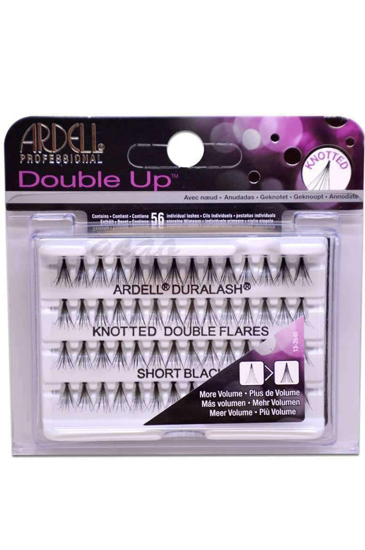 Ardell Double Up Individual Lashes - Knotted Double Flares Short Black - Beautiful Black Hair