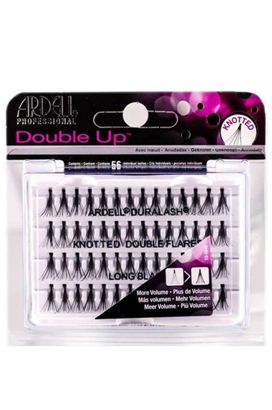 Ardell Double Up Individual Lashes - Knotted Double Flares Large Black - Beautiful Black Hair