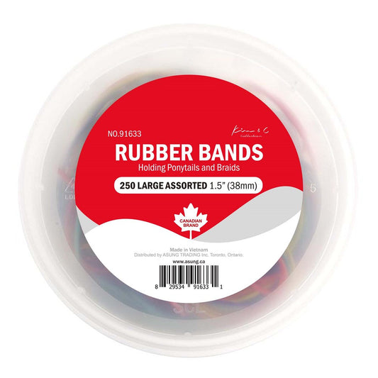 250 Rubber Large Bands - Assorted