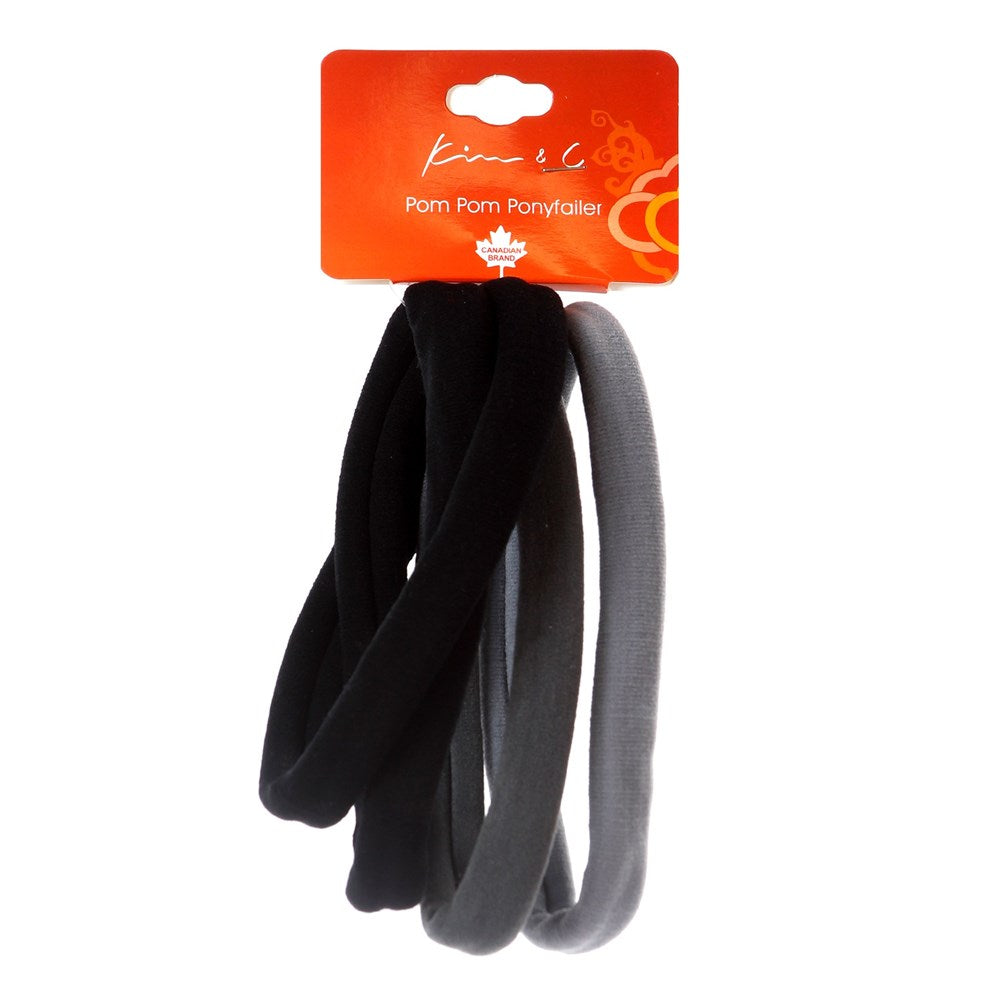 4pcs Thick Elastic Headbands - Gray Assorted #91679