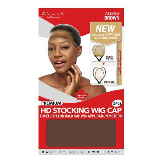 Premium HD Stocking Wig Cap 2pc #92602 Brown