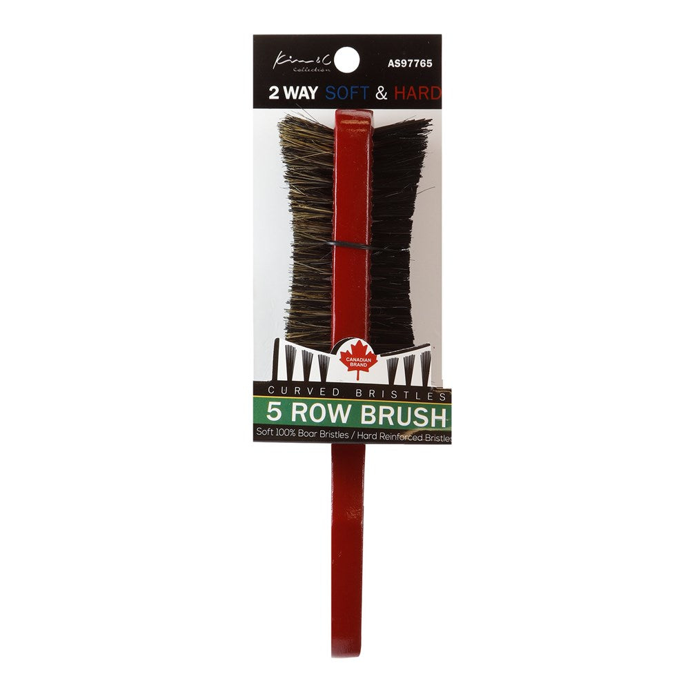 2 Way Soft & Hard Curved Bristle Brush 5 Row Brush #97765