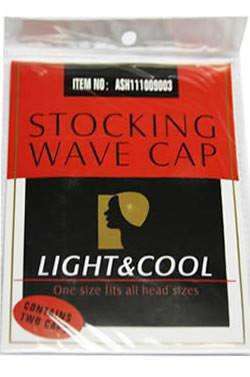 Magic Collection Stocking Wave Cap 2pcs # 00027 Black - Beautiful Black Hair