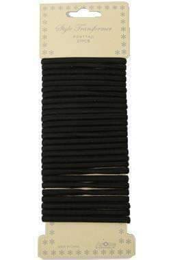 27pcs Ponytail Holders Black - Beautiful Black Hair