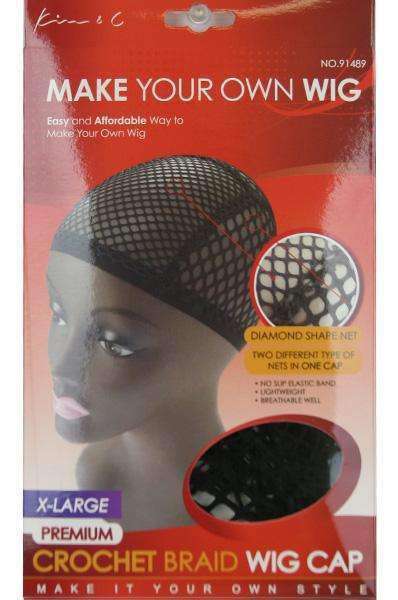 Premium Crochet Braid Wig Cap - Extra Large - Beautiful Black Hair