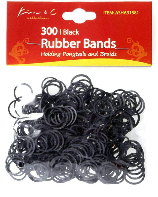 300 Rubber Band - Black - Beautiful Black Hair