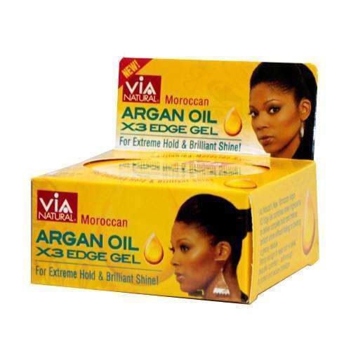 Via Natural Moroccan Argan Oil X3 Edge Gel - Beautiful Black Hair