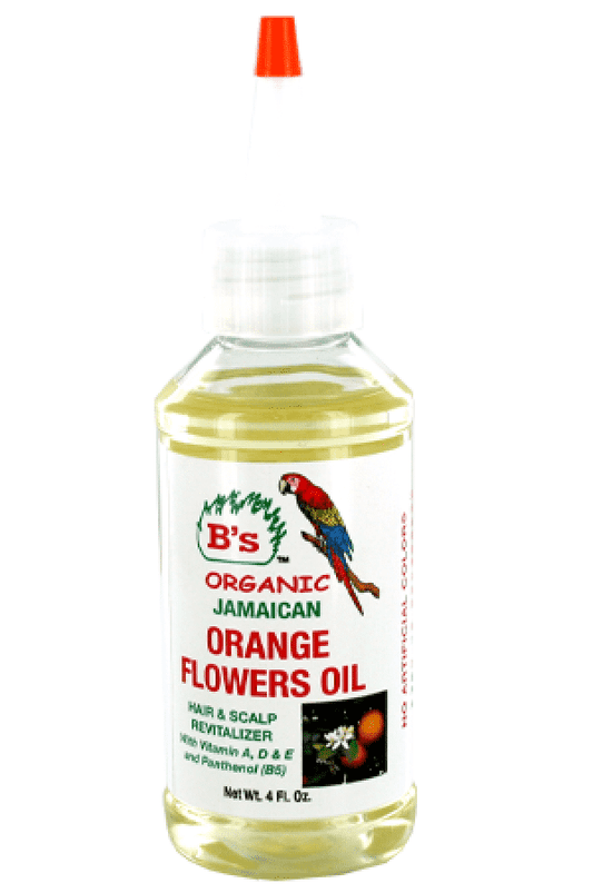 B's Organic Jamaican Orange Flowers Oil Hair & Scalp Revitalizer - Beautiful Black Hair