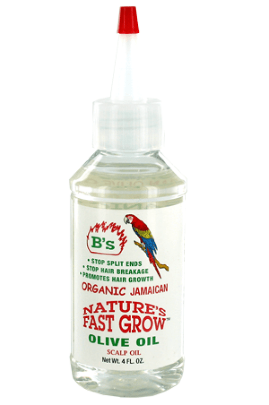 B's Organic Jamaican Nature's Fast Grow Olive Oil - Beautiful Black Hair